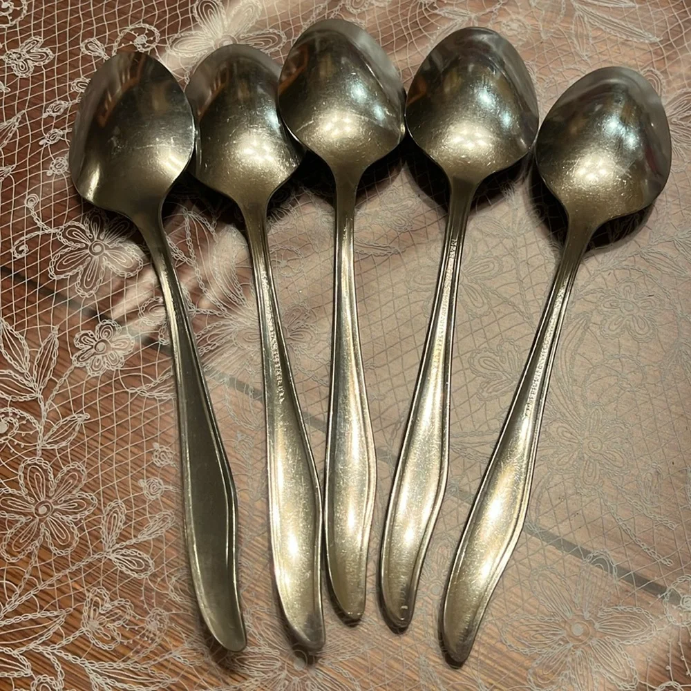 MAR-CREST 5 Citation Atomic Starburst MCM Vintage tablespoons Stainless USA